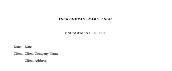 Accounting & Bookkeeping Engagement Letter Template